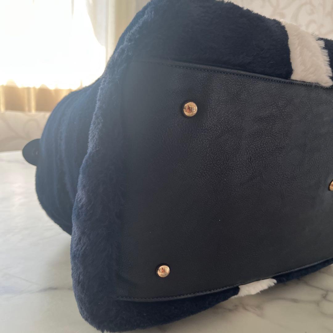 ムータ 配色ファーボストンバック