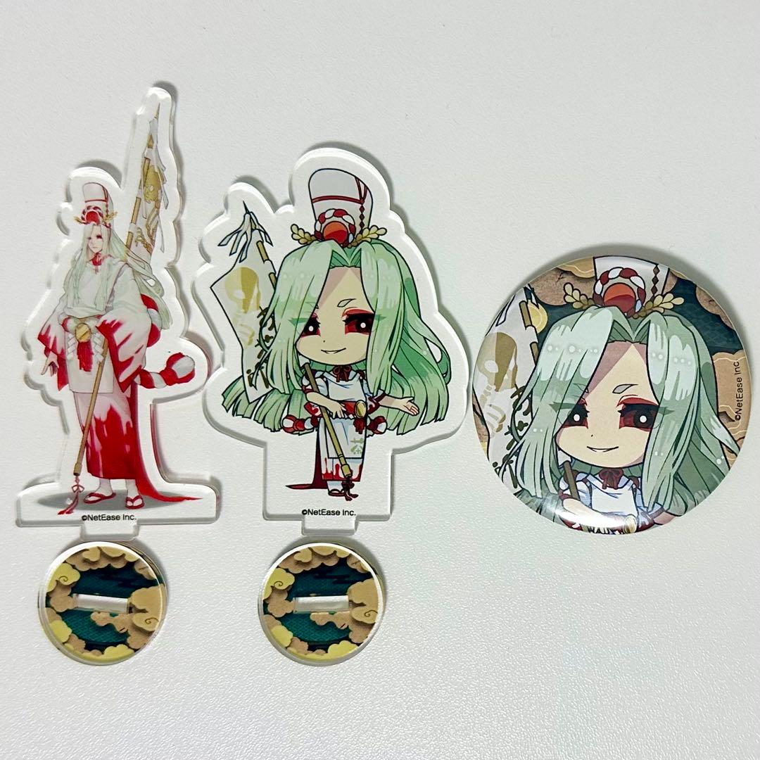 陰陽師本格幻想RPG 白無常 鬼使白 アクリルスタンド 缶バッジ まとめ売り