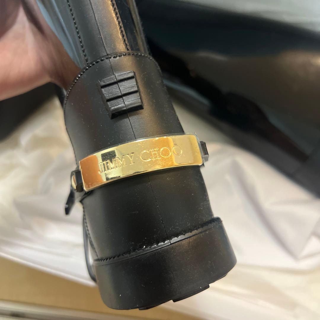 【新品】JIMMY CHOO ブラック長靴・レインブーツ