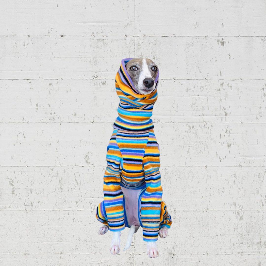 ⑥マルチカラーフリース カバーオール