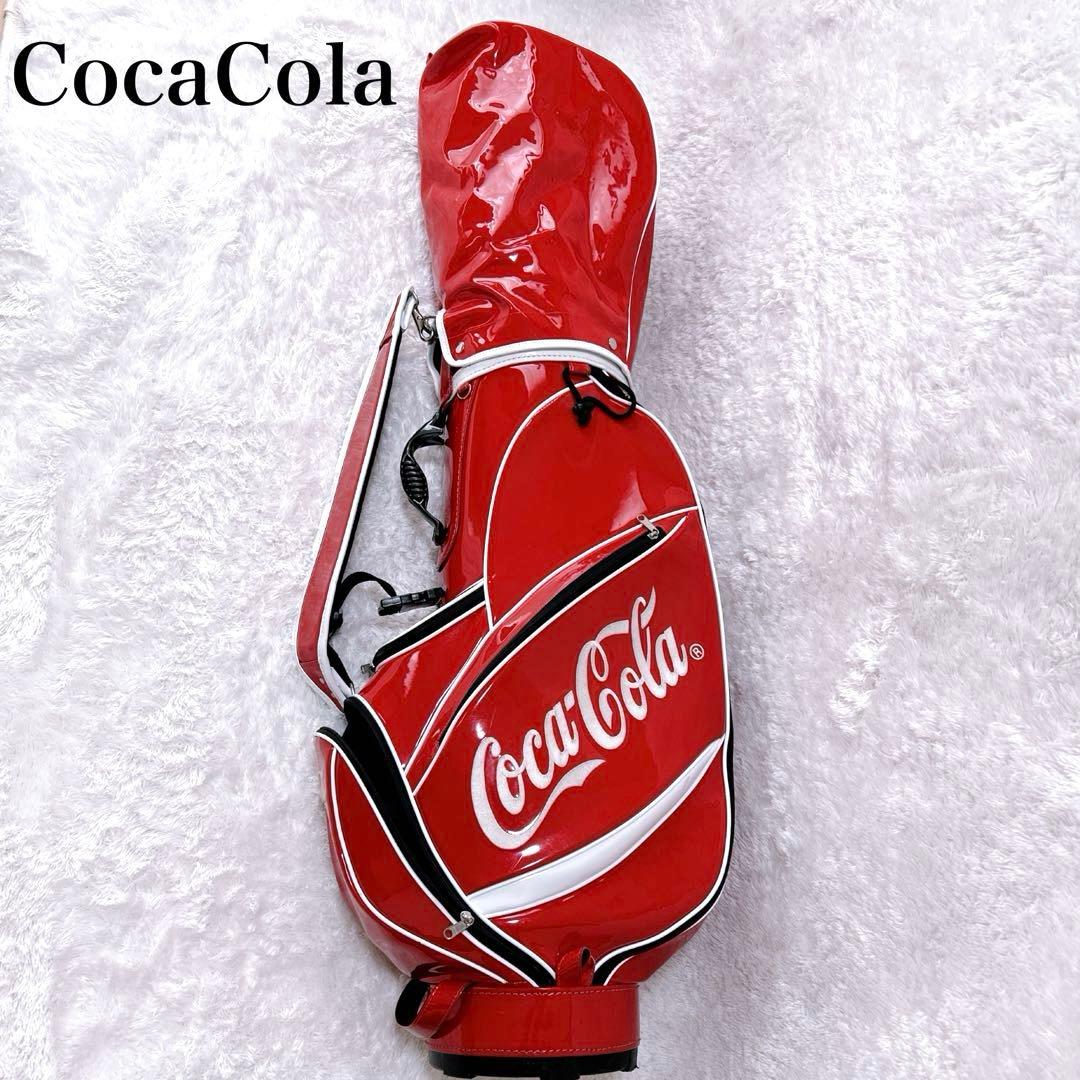 希少✨CocaCola キャディバッグ ゴルフバッグ　レッド　ロゴマーク
