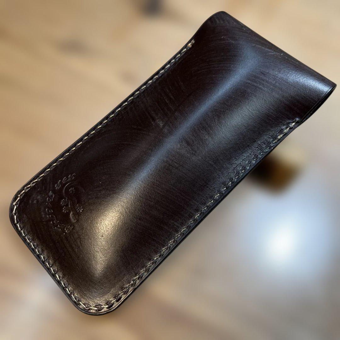 【ちよぴー様オーダー品】A5 ブックカバー レッド ブラウン ペンケース