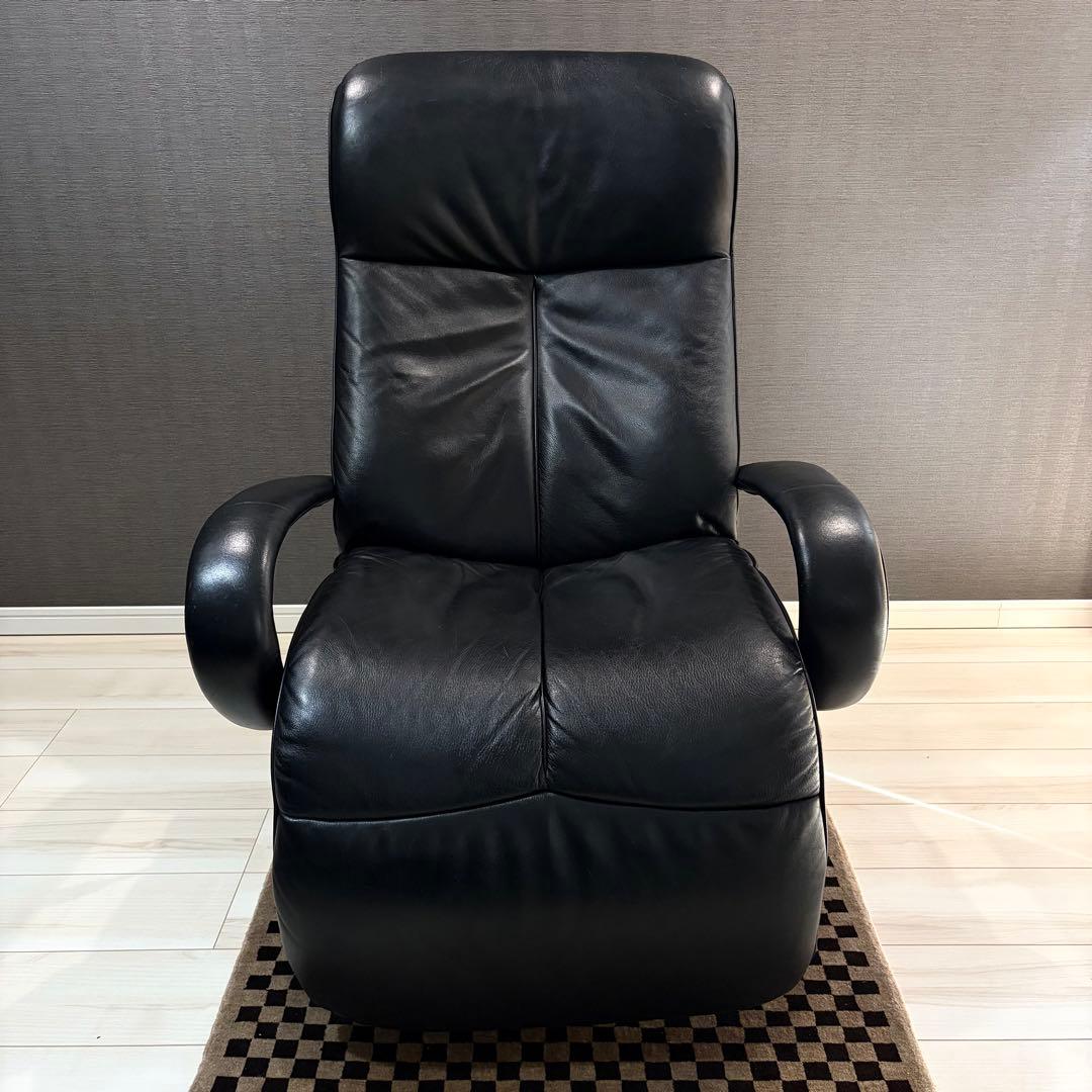 【美品】カリモク ドマーニ エクセルライフ リクライニングチェア 本革 ブラック