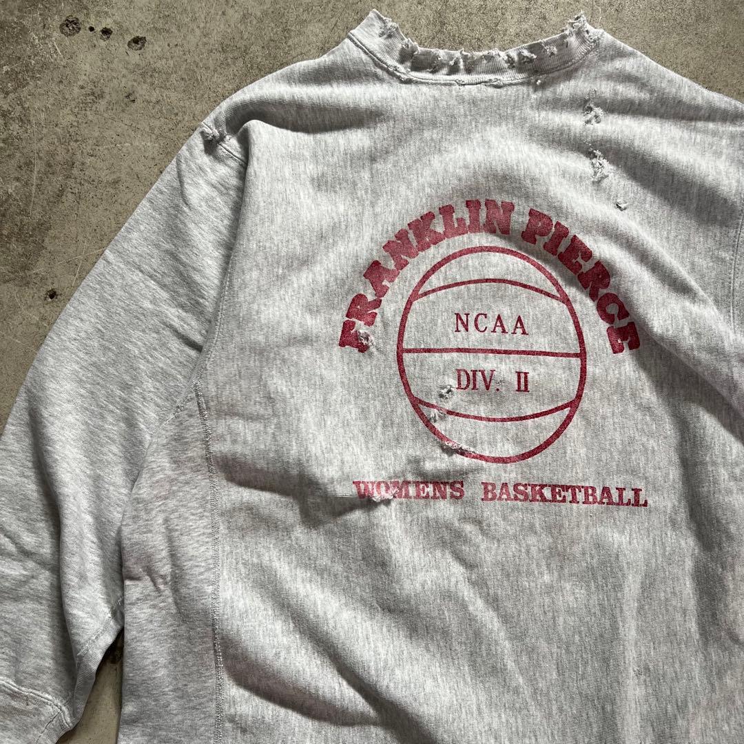 90s USA製 ダメージリバースウィーブ ボロ スウェット XLサイズ