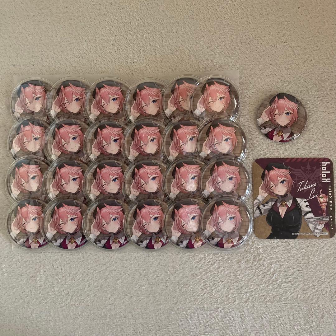 ホロライブ　鷹嶺ルイ　缶バッジ　25個セット　コースター　スイパラ　コラボ