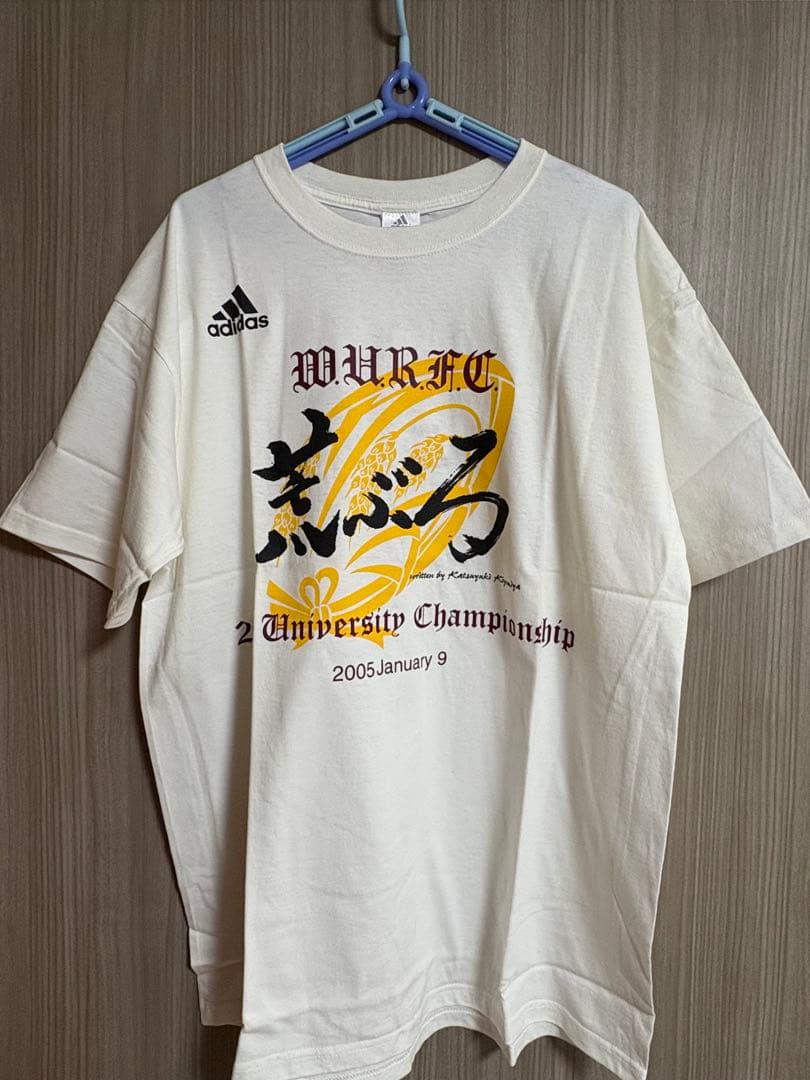 早稲田大学　優勝記念　adidas 大学選手権 Tシャツ Lサイズ