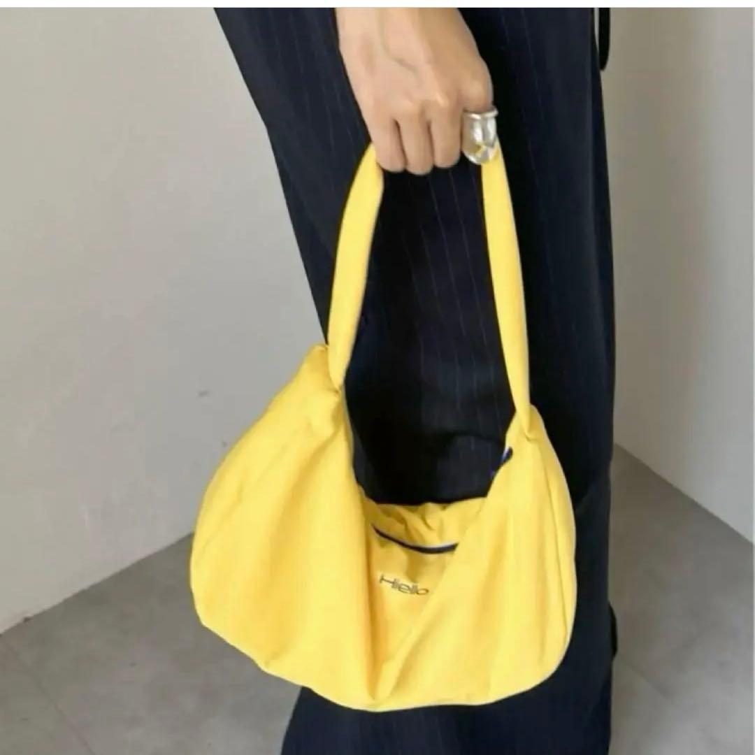 美品HIELLO/ヒエロー別注ハンドバッグ　イエロー