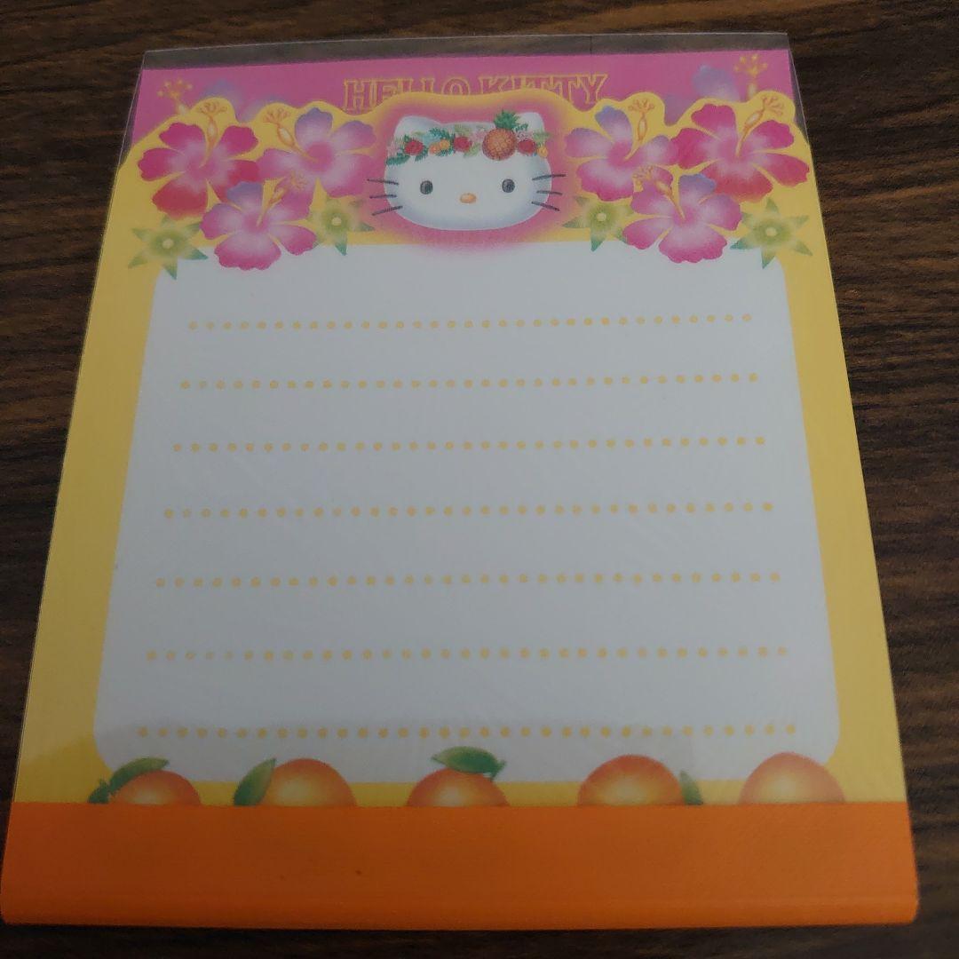d*9様 使い残り‪♡ハローキティ ハイビスカス ダイカットメモ