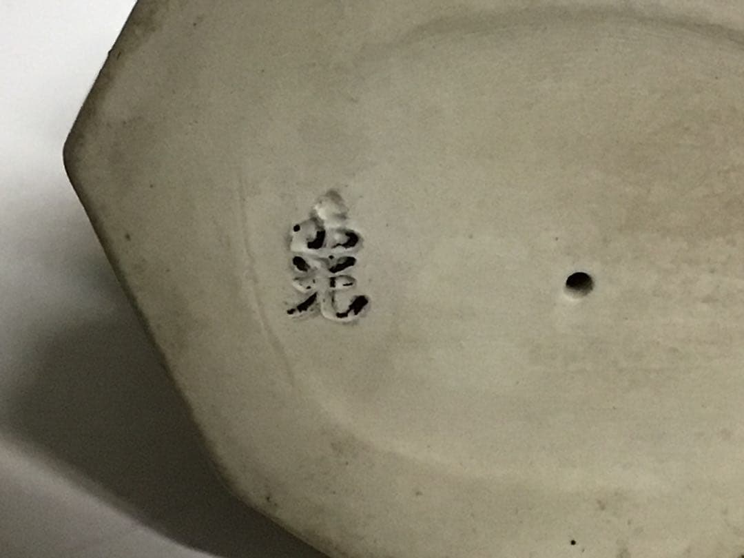 陶器製 福の神像 置物 クリーム色