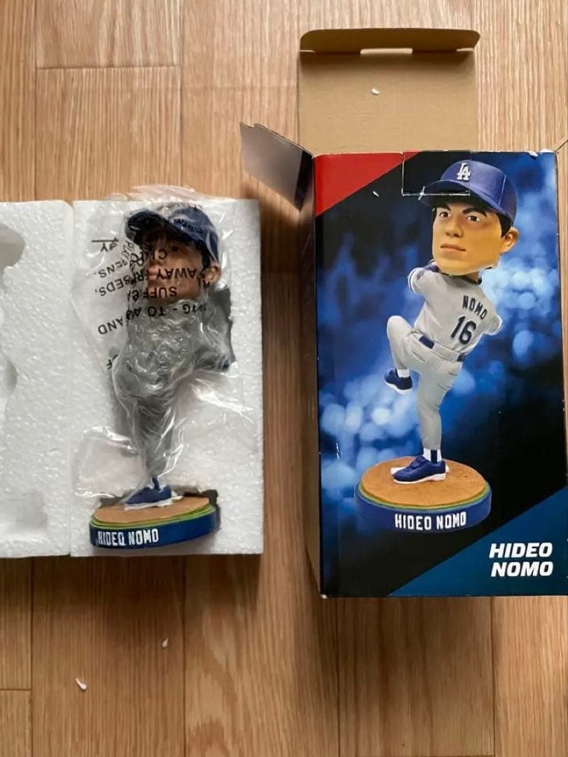 袋未開封　ボブルヘッド　Hideo Nomo フィギュア 16番 ドジャース