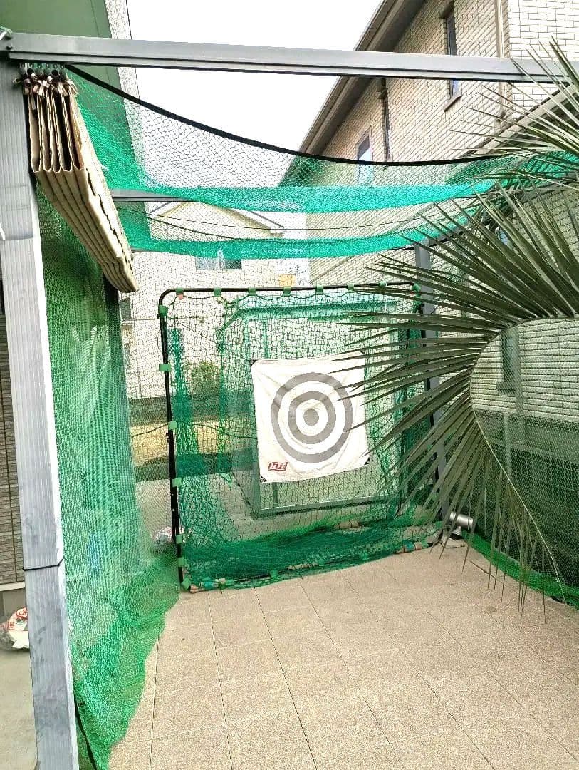 バッティングネットと周辺ネット3枚と 円形ターゲット