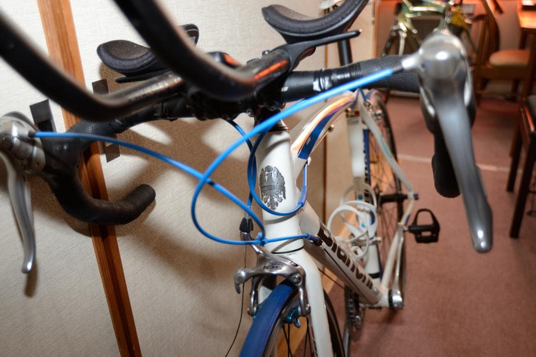 Bianchi ロードバイク 群馬の駅で引渡し