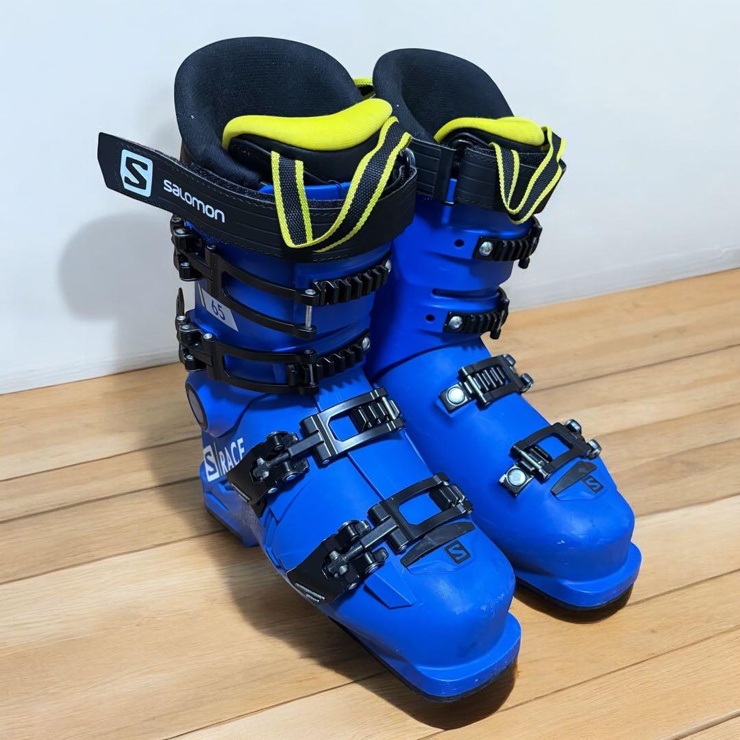 良品✨サロモン S/RACE65 22.5cm ジュニア上位モデル スキーブーツ