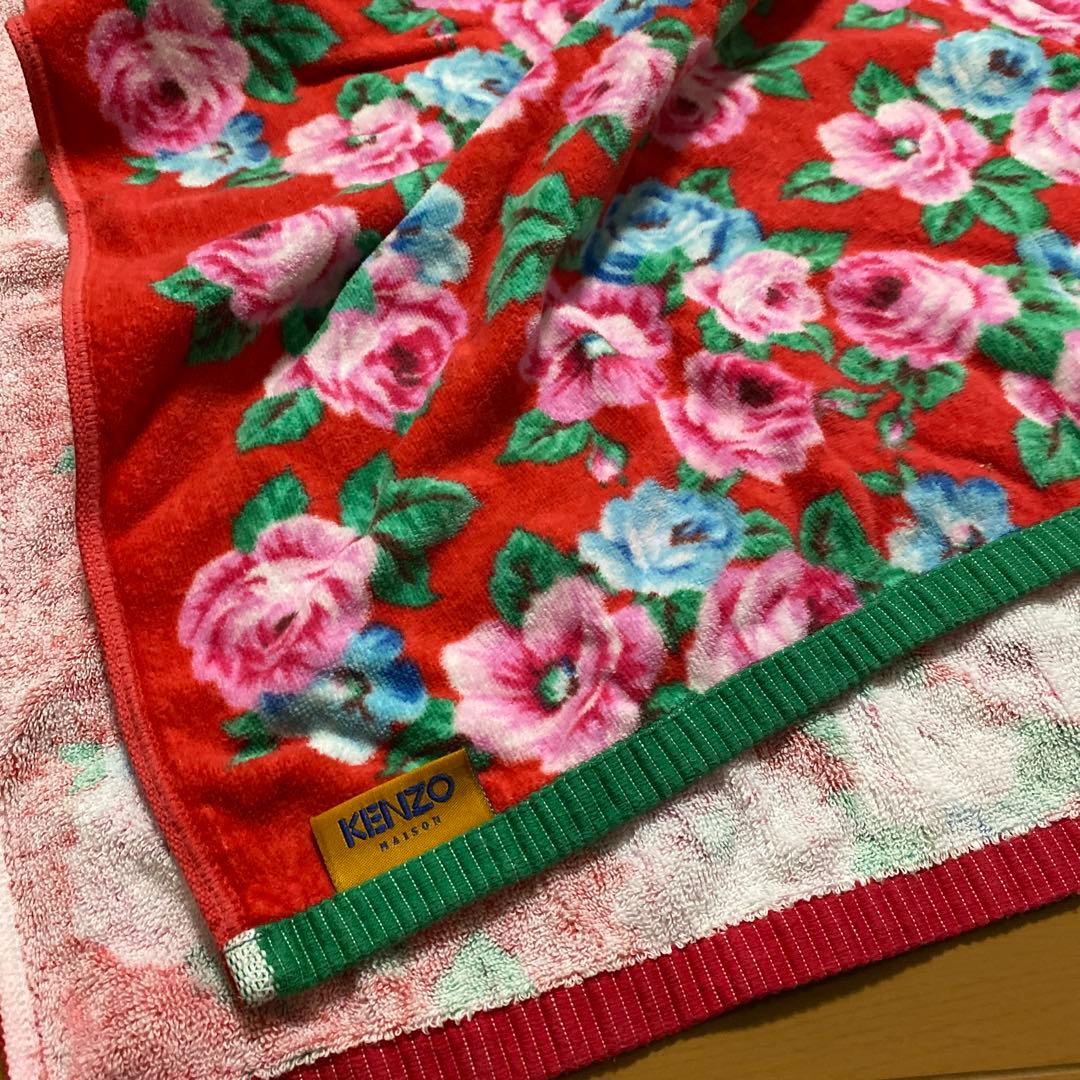 KENZO MAISON 薔薇柄　花柄 バスタオル　綿100% 西川産業　日本製