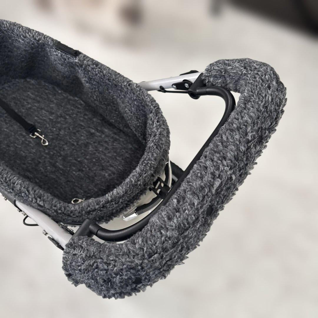 ハンドメイド製作エアバギートーム3 (ラージサイズ)コットカバー　ボアエコファー