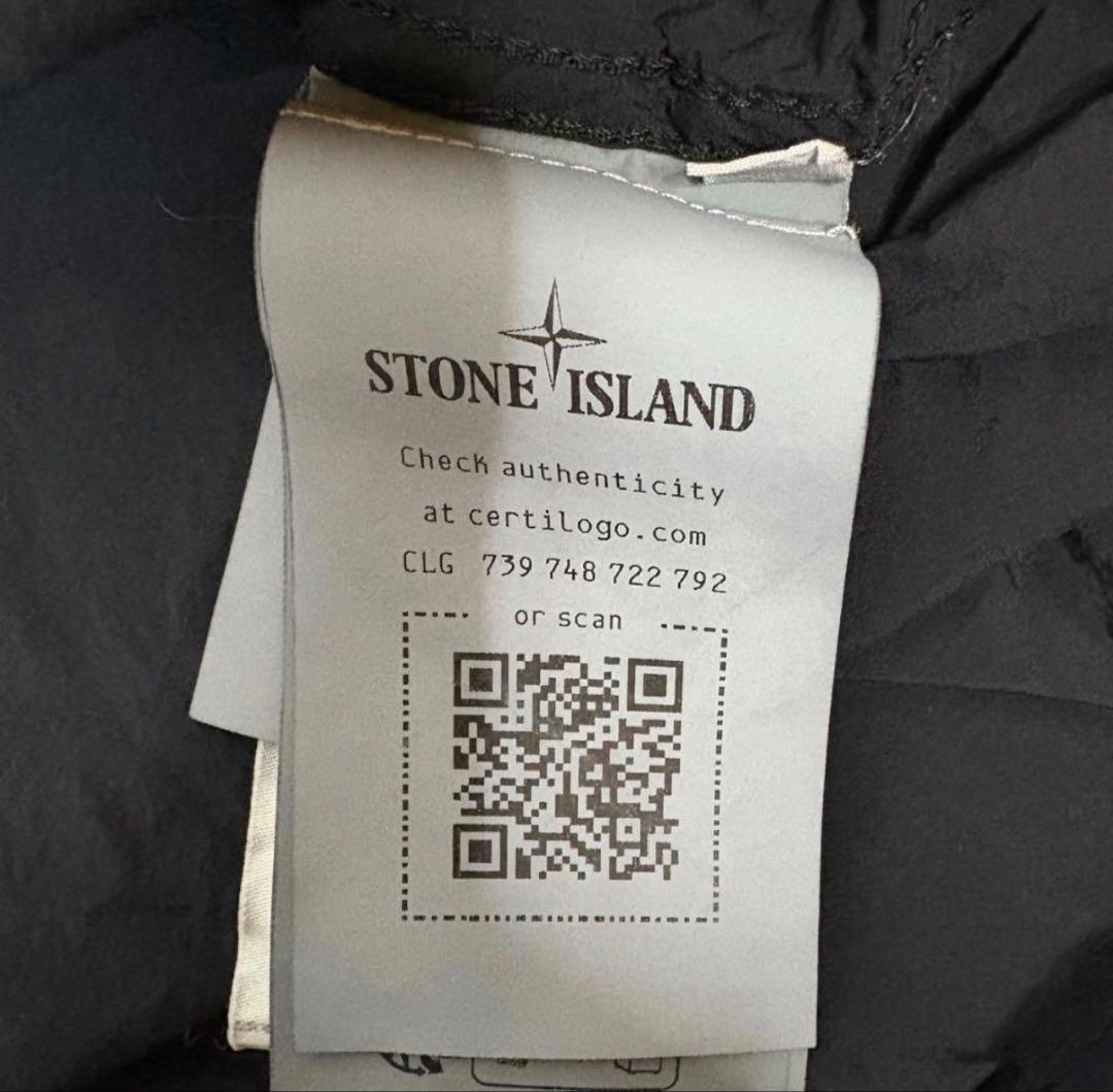 【美品✨】ストーンアイランド　ゴースト　長袖シャツ　ブラックワッペン　Lサイズ