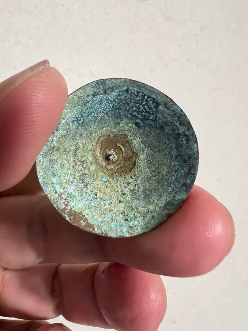 中国 仏像 残欠 宝冠 宝珠 緑ガラス 仏教美術 発掘 出土 骨董 古美術