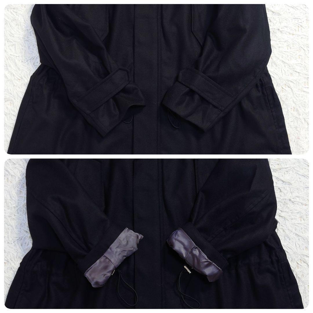 IENA　イエナ　2024AW　ファー付モッズコート　ウール素材　黒　38　M