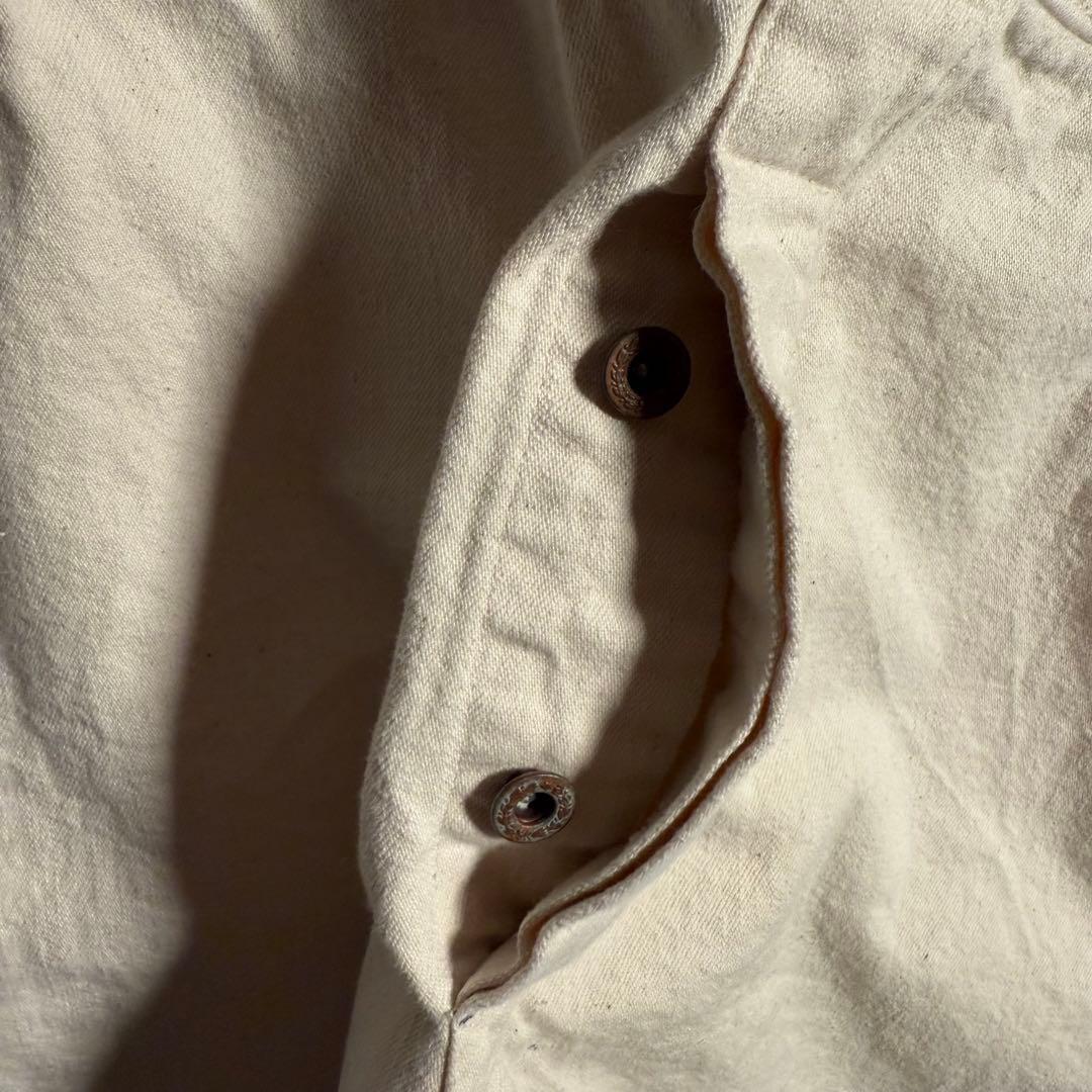 ⭐️希少⭐️キャルオーライン オーバーオール 立体裁断 生成り XL相当 クリーム