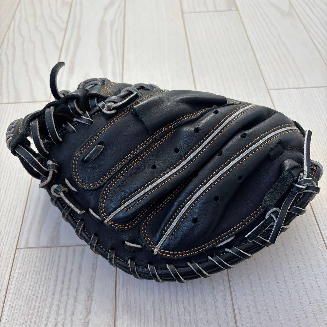 ZETT 軟式グローブ 黒 レザー キャッチャーミット グローブ　ゼット