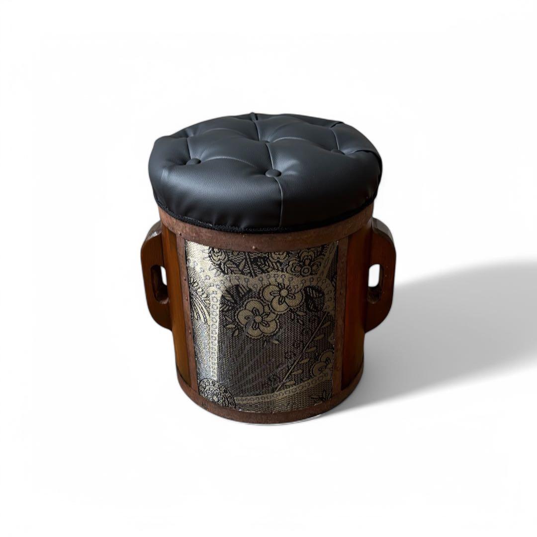 アンティーク樽 スツールボックス｜収納付き 一点物