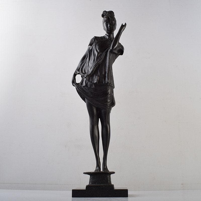 土田副正作　ブロンズ 　雲のように風のように　重さ約7.3㎏　D　R9479H