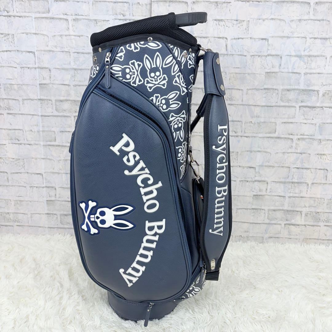 Psycho Bunny キャディバッグ ネイビー サイコバニー モノグラム