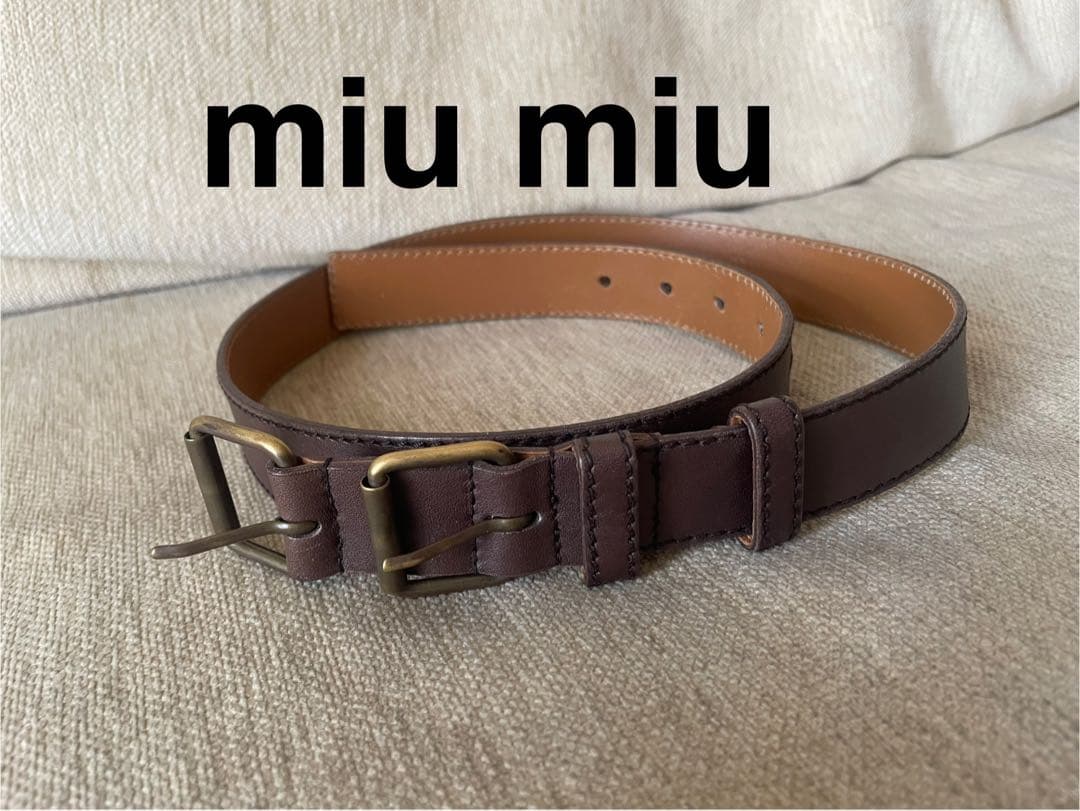 miu miu レザー ベルト ミュウミュウ