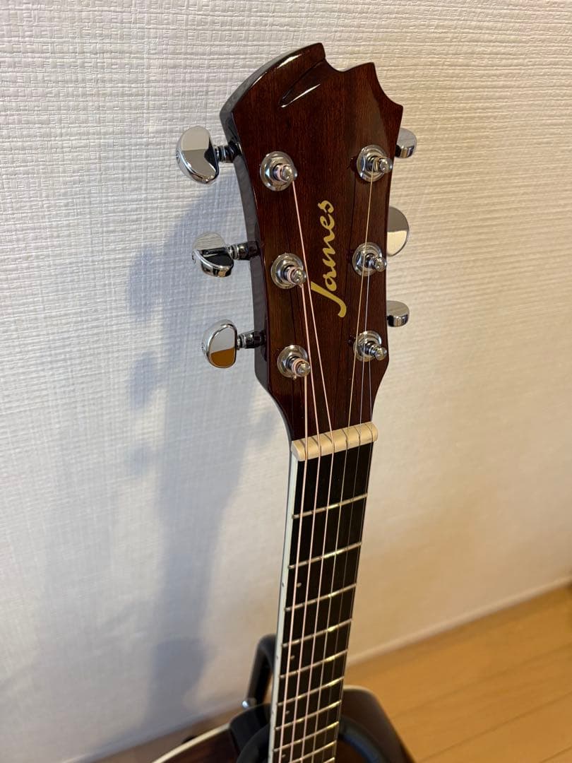 やっさん様　James J-500A トップ単板エレアコギター + ケース＋スタ
