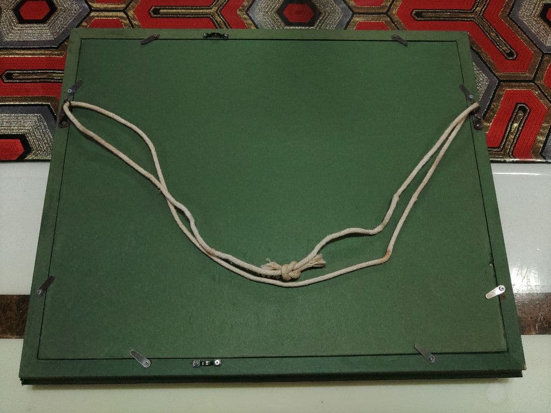 寺内萬治郎　油彩画　「鉄道」　真贋不明　かわいい風景画　良い感じの額装