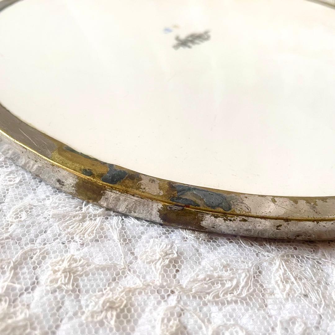 サルグミンヌ　ルイ15世　トリベット　陶板ラウンドプレート　フランスアンティーク