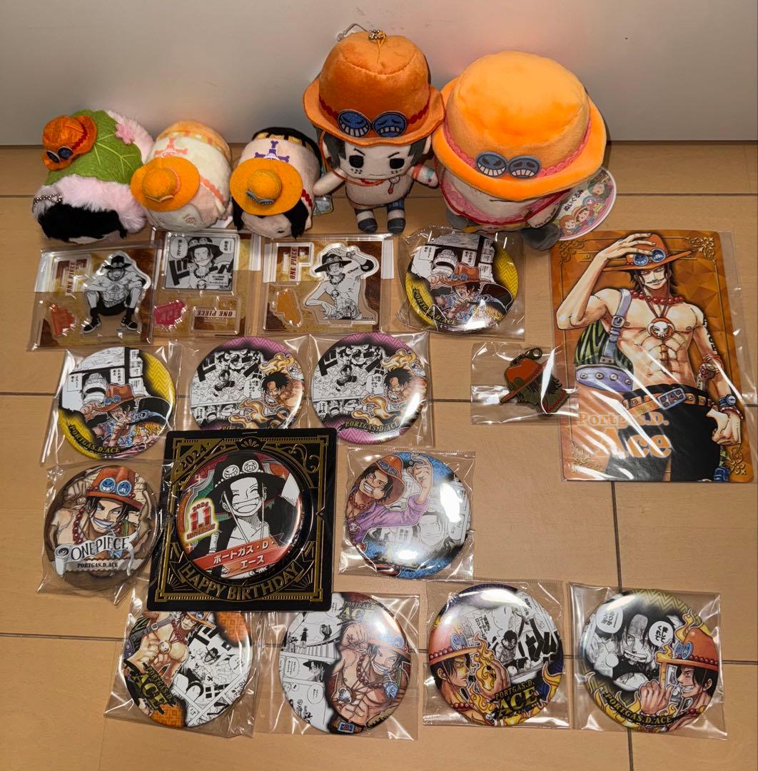 ワンピース エース　誕生日ピンバッジセット 21点