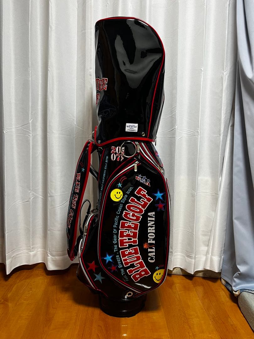 BLUE TEE GOLF キャディバッグ ブラックエナメル