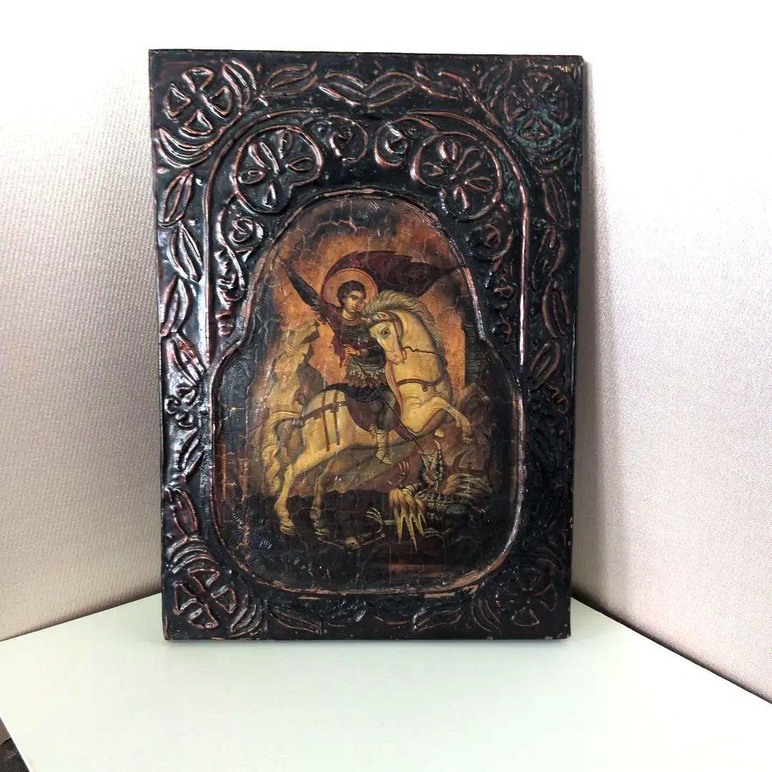 聖ミカエル アイコン 銅板