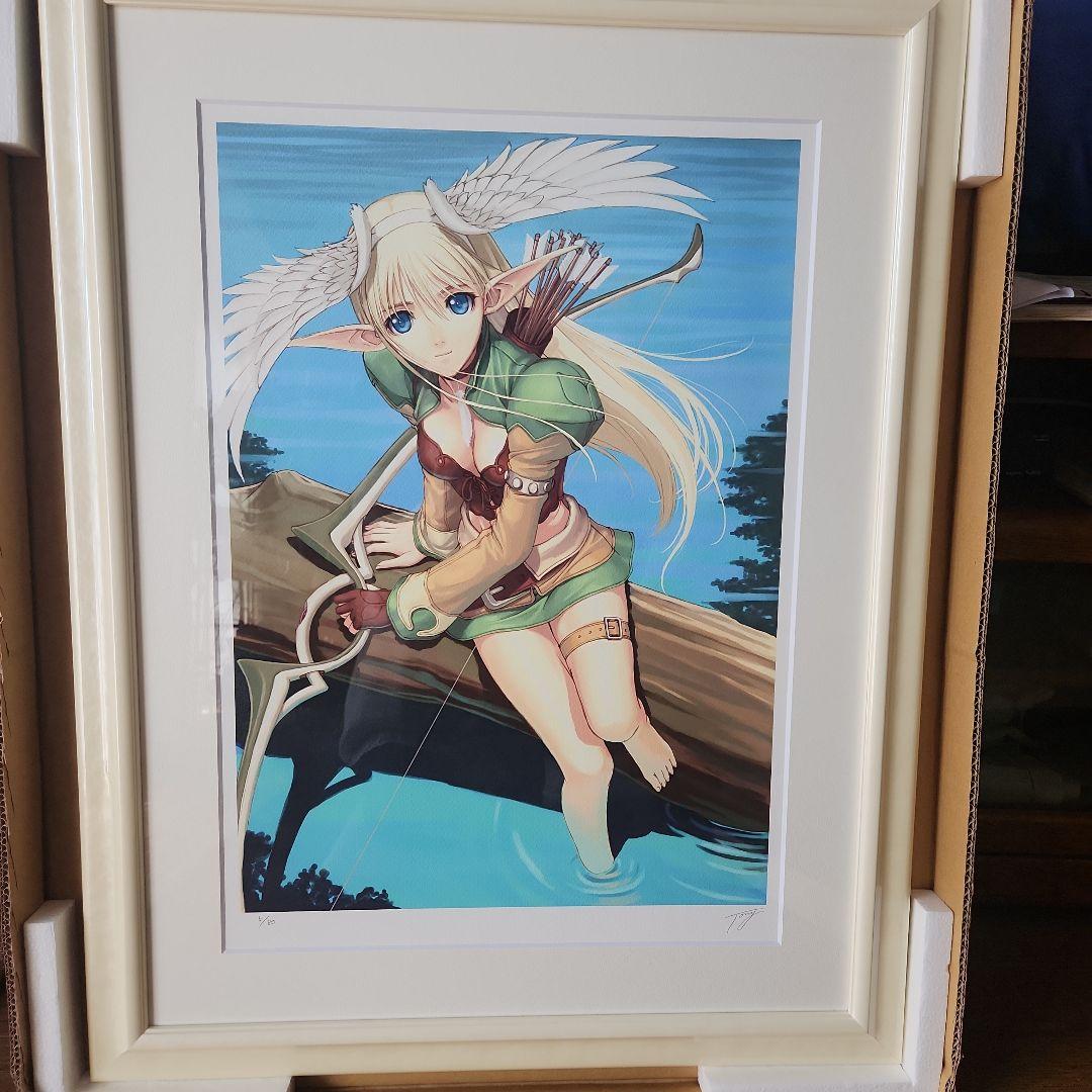 tonyの版画 作品名　エルウィン1　技法　ミクスドメディア