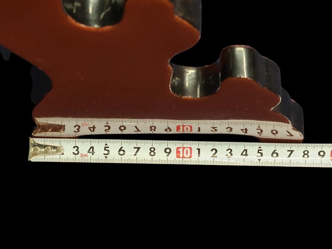 長門三つ星 家紋 刀掛け 3本掛け 約45x46x18 1.7kg 骨董1118