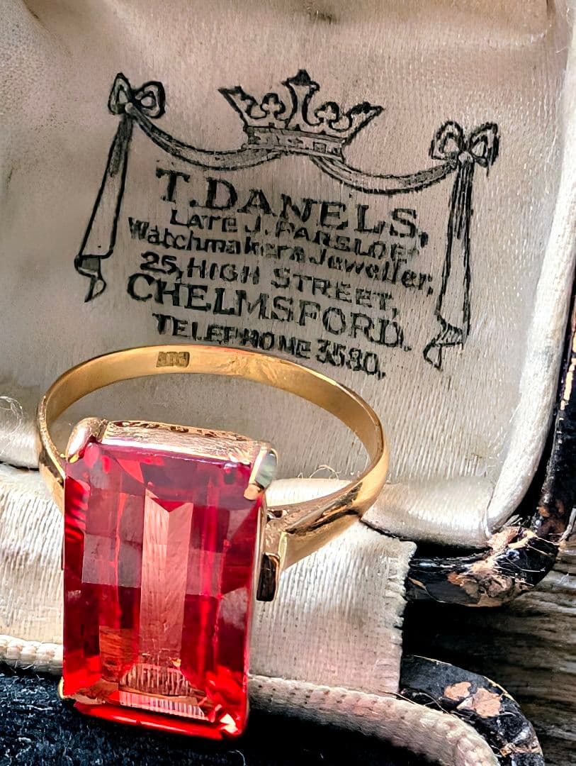 英国アンティーク　リングケース　ヴィクトリアン初期 ✨️ビンテージミニチュア椅子