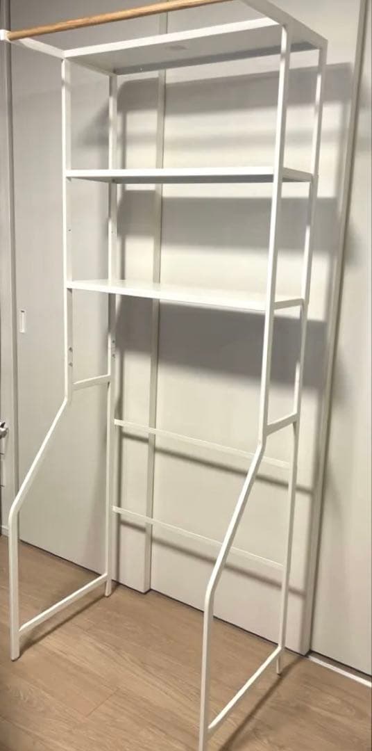 tower タワー ランドリーシェルフ ランドリーラック ホワイト　自立式