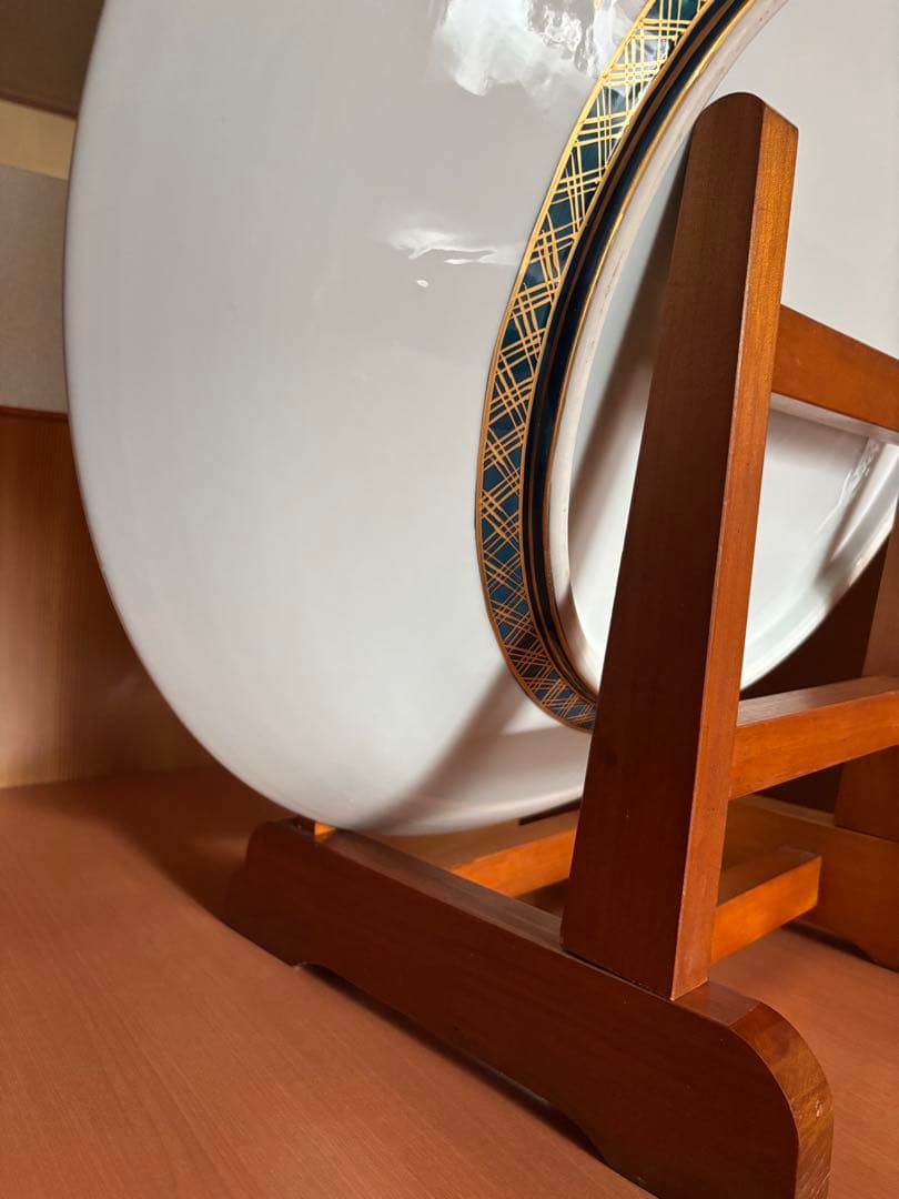 隆泉作　直径60cm 飾り皿　特大絵皿