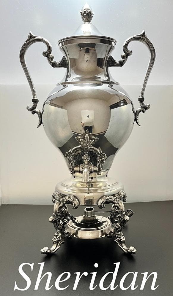 【Sheridan】 ビクトリアンのサモワール 【シルバープレート】 大型