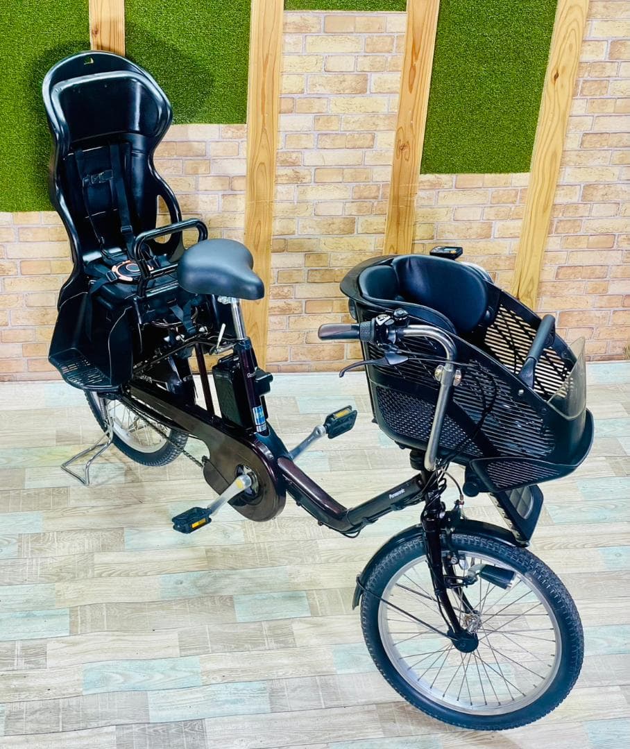 ブラウン系 大容量 パナソニック 子供乗せ電動アシスト自転車 H3333