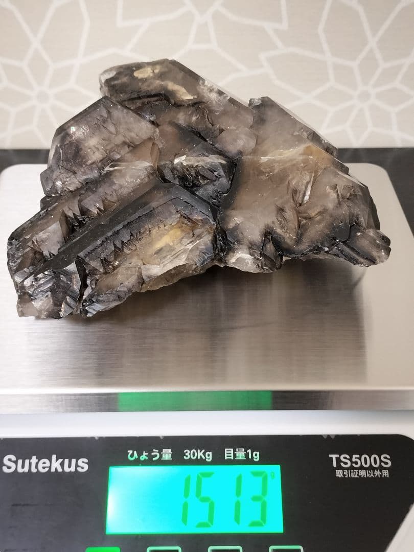 スモーキーエレスチャルクォーツ　金色のきらめき