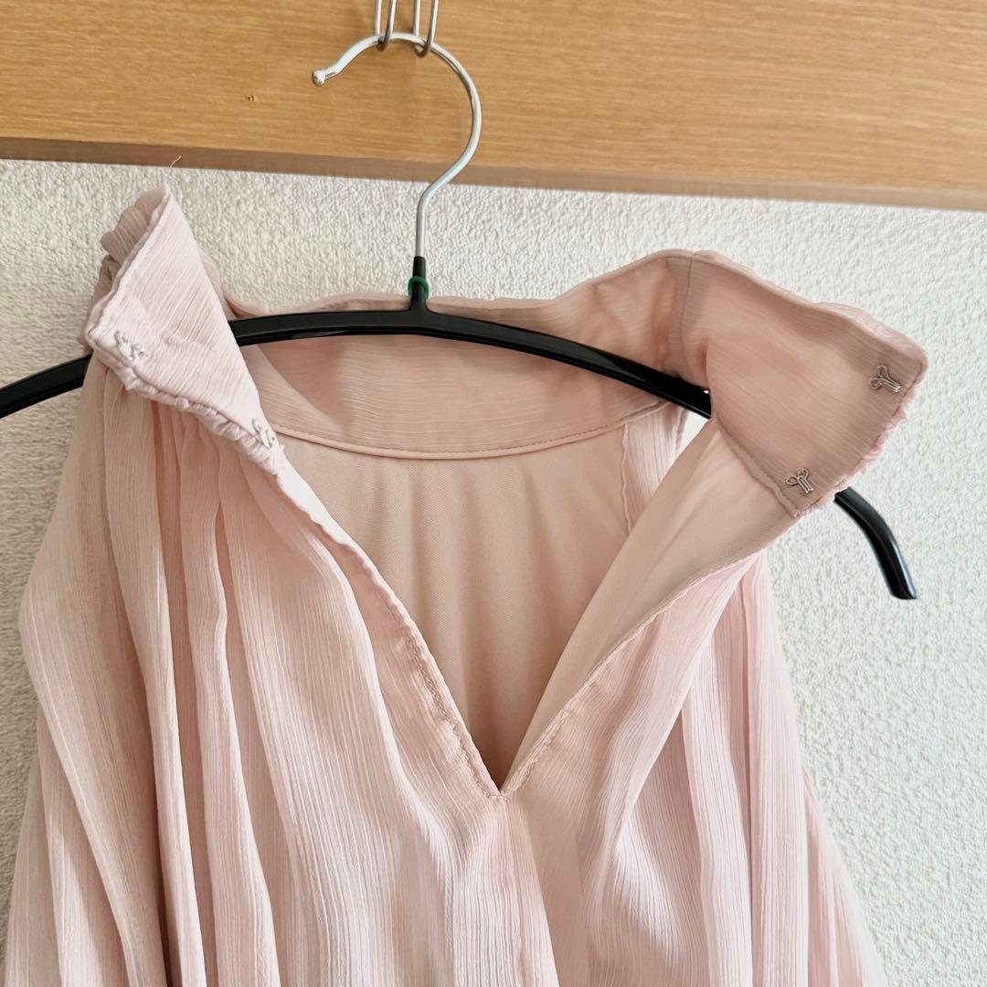 anuans シフォンボリュームブラウス PBEG