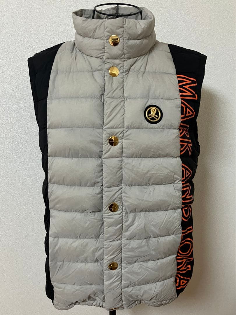 MARK AND LONA ダウンベスト グレー/ブラック　　サイズ46