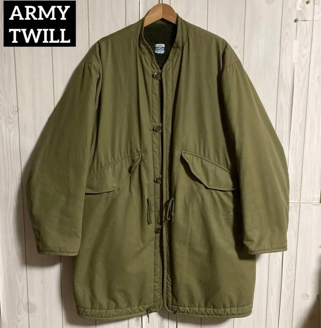 極上ARMY TWILLリバーシブルミリタリーボアフィールドコートM-65USA