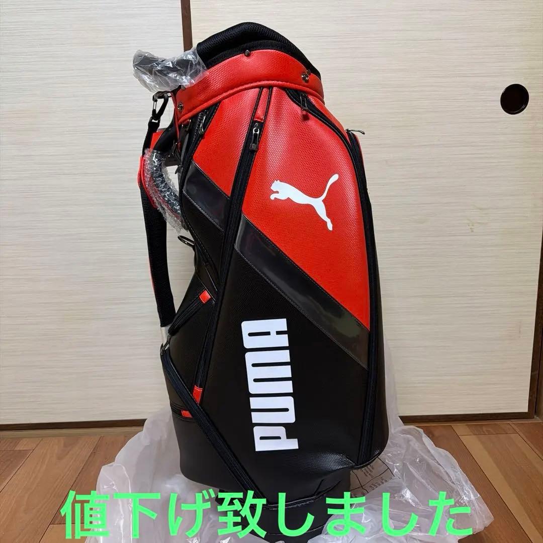 値下げ‼️新品早い者勝ち‼️22PUMA キャディバッグ ブラック/オレンジ9.5型