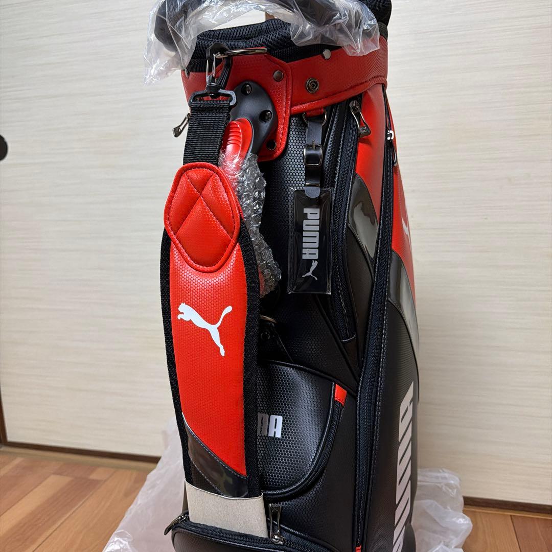 値下げ‼️新品早い者勝ち‼️22PUMA キャディバッグ ブラック/オレンジ9.5型