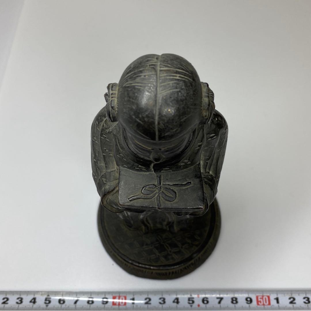 古銅　童子神　1804g 木箱付　トコエ　東さ7-0424☆2F