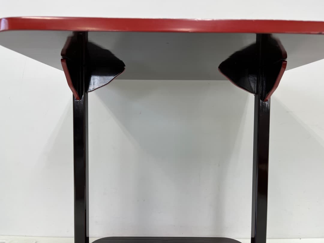 川瀬表完作　小四方棚　木地溜　爪紅　表千家　裏千家　即中斎好　茶道具　f800