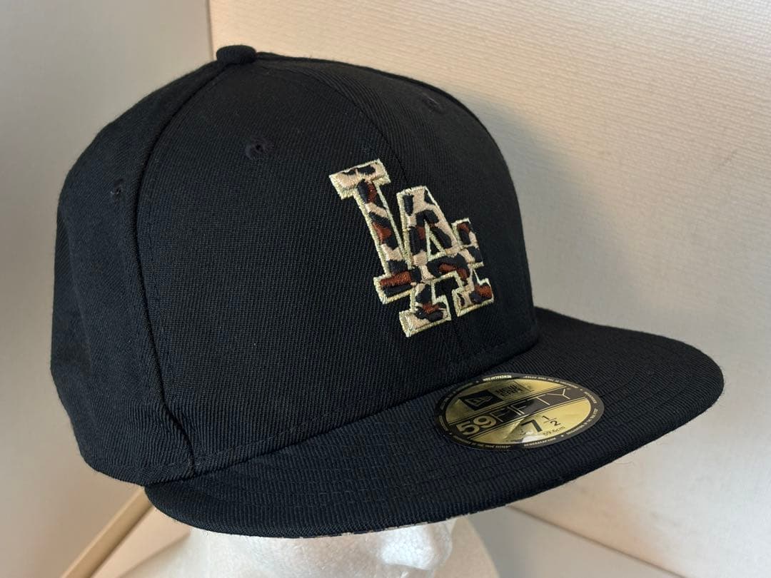 キャップ/ニューエラ/LA/ドジャース/帽子/レオパード/ゴールド/ヒョウ柄/黒